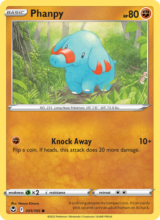 Phanpy (091/195) Reverse Holo card image