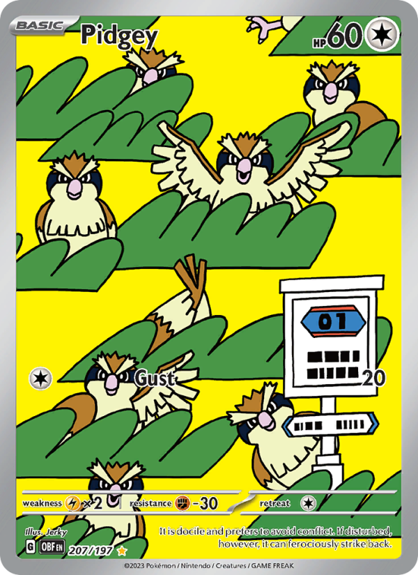 Pidgey (207/197) Holographic card image
