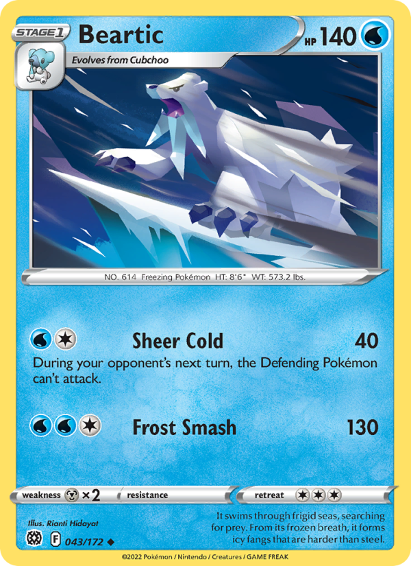 Beartic (043/172) Reverse Holo card image