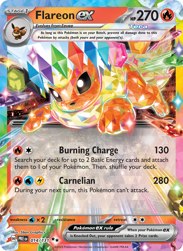 Flareon ex (014/131) Reverse Holo card image