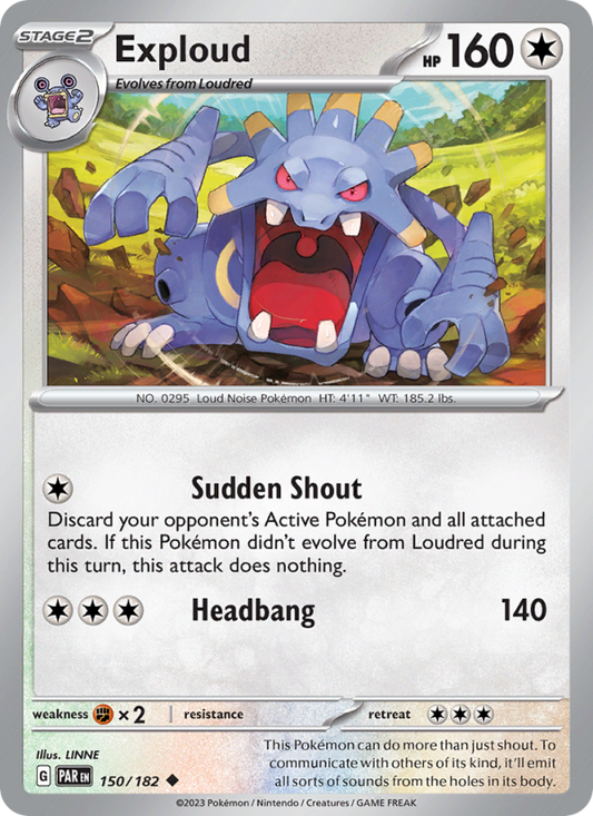 Exploud (150/182) Reverse Holo card image