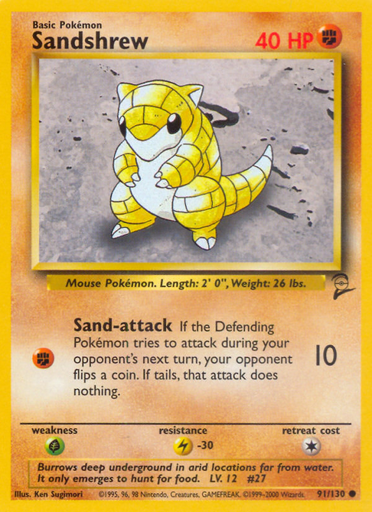 Sandshrew (091/130) Reverse Holo card image