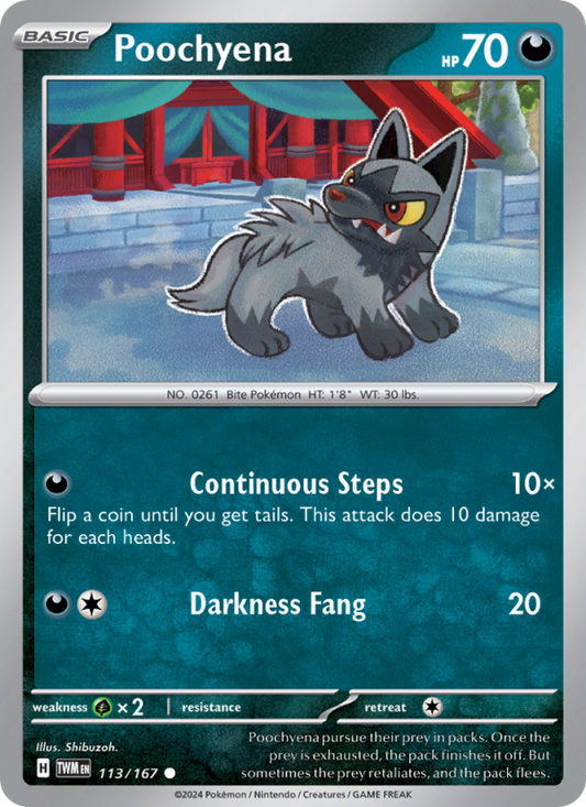 Poochyena (113/167) Reverse Holo card image