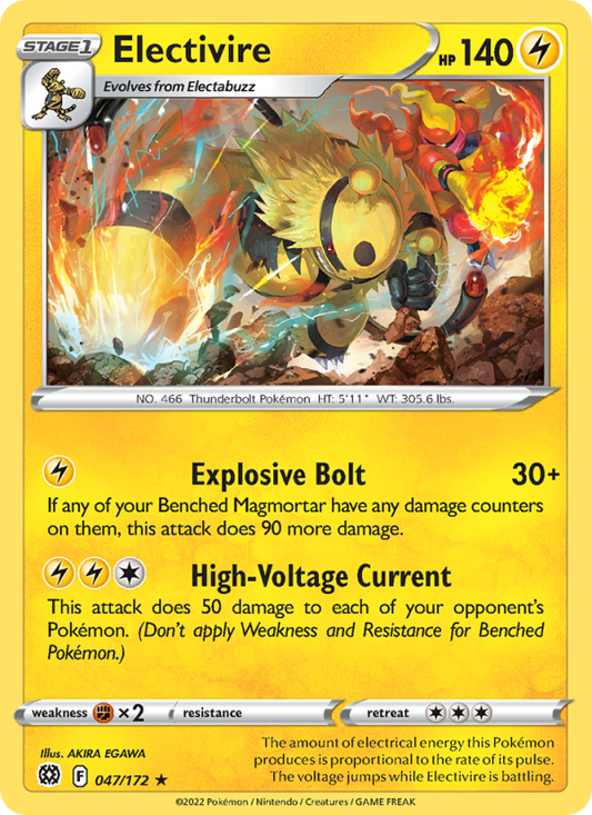 Electivire (047/172) Reverse Holo card image