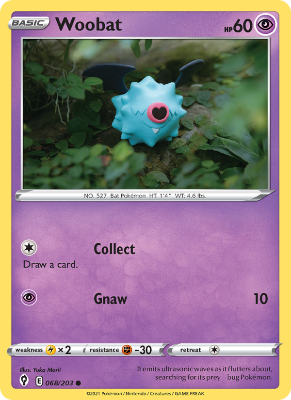 Woobat (068/203) Reverse Holo card image