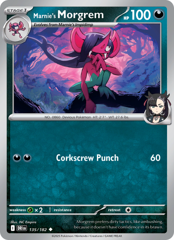 Marnie's Morgrem (135/182) Reverse Holo card image
