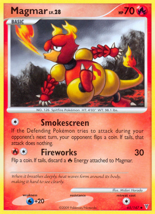 Magmar (065/147) Reverse Holo card image