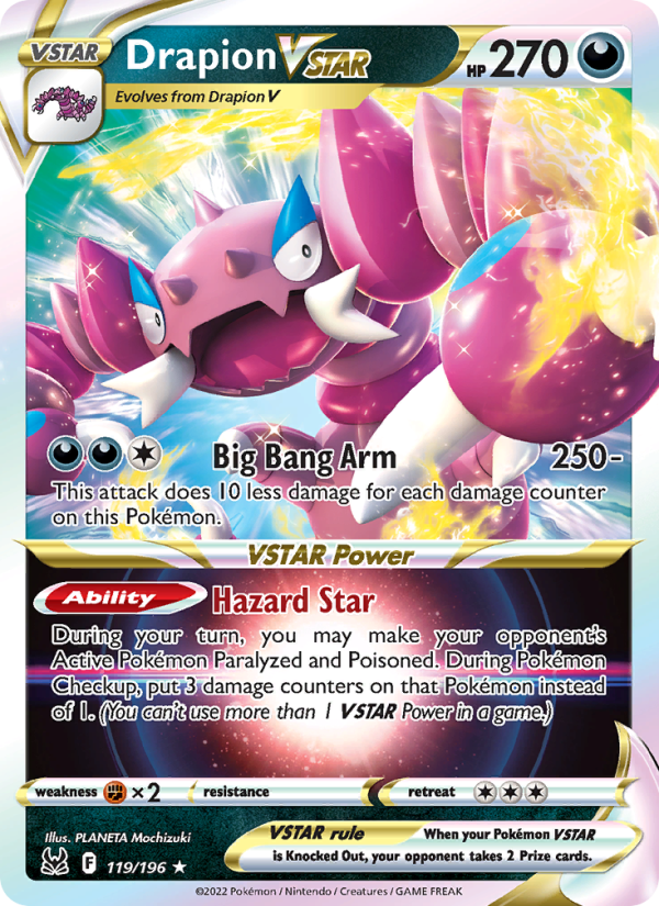 Drapion VSTAR (119/196) Holographic card image