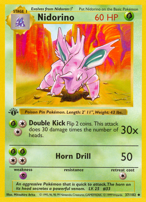 Nidorino (037/102) Reverse Holo card image