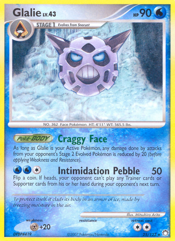 Glalie (025/122) Reverse Holo card image