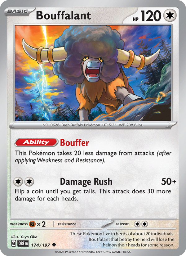 Bouffalant (174/197) Reverse Holo card image