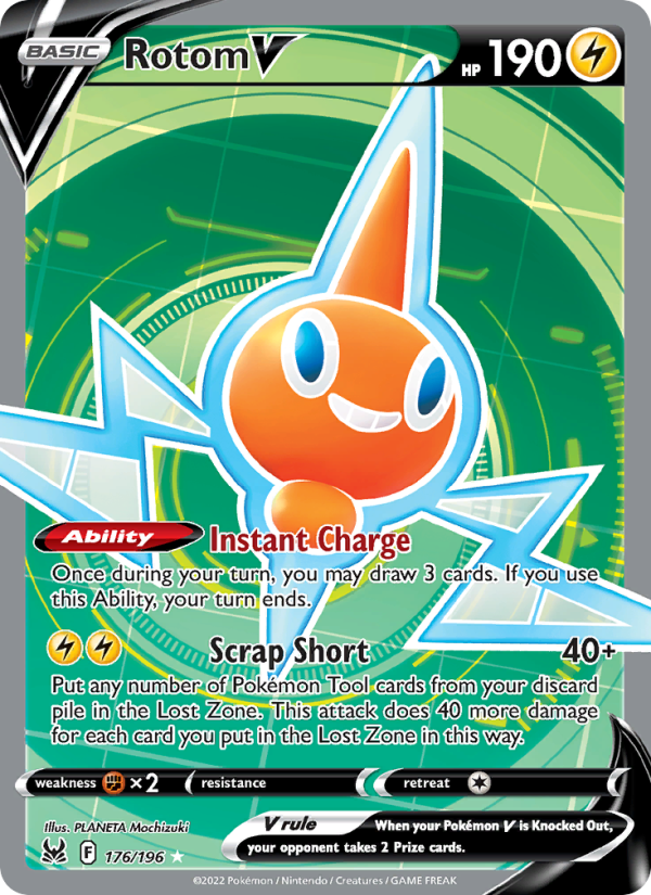 Rotom V (176/196) Holographic card image