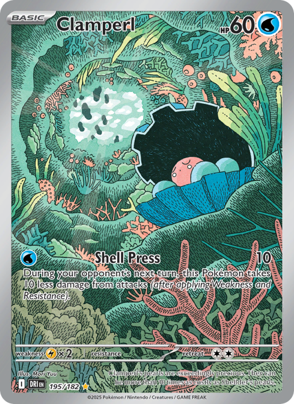 Clamperl (195/182) Reverse Holo card image