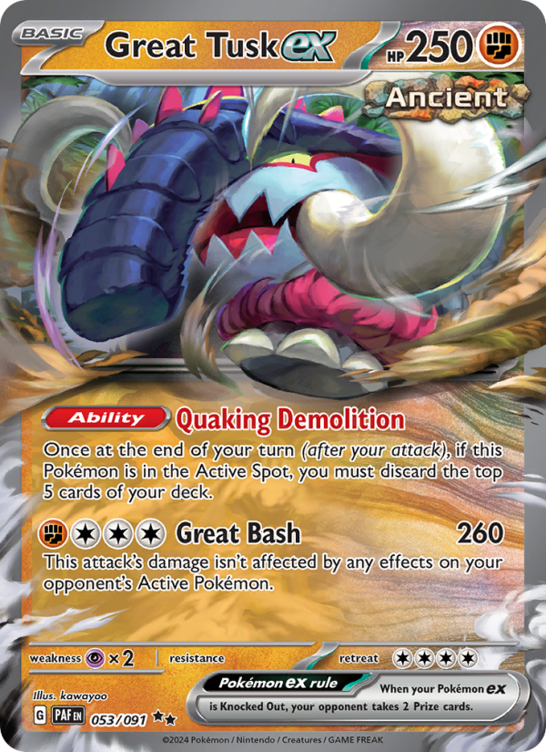 Great Tusk ex (053/91) Holographic card image