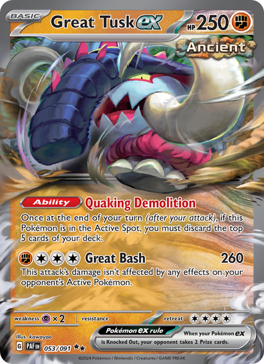 Great Tusk ex (053/91) Holographic card image