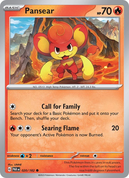 Pansear (020/182) Reverse Holo card image