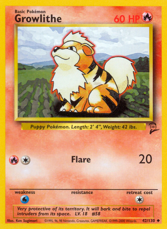 Growlithe (042/130) Reverse Holo card image