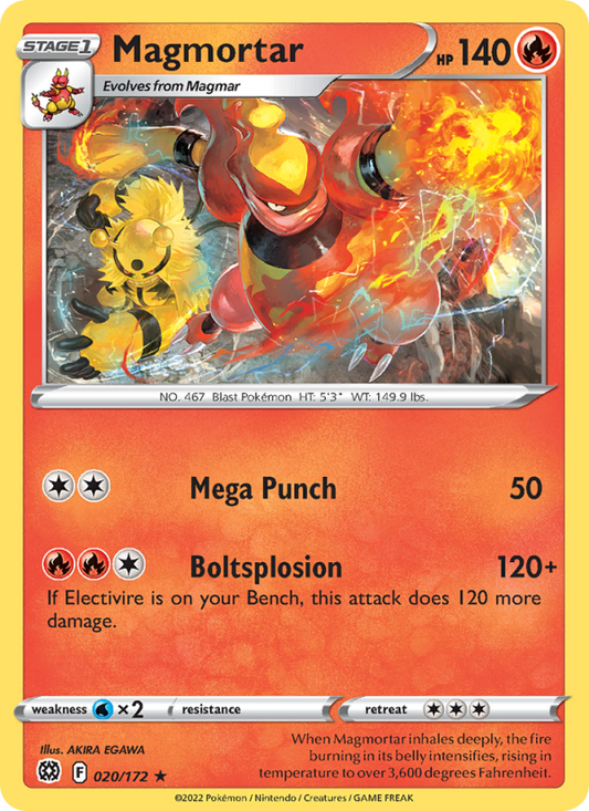 Magmortar (020/172) Reverse Holo card image