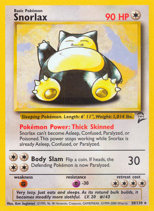 Snorlax (030/130) Reverse Holo card image