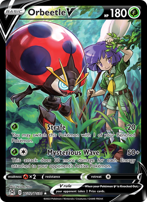 Orbeetle V (TG12/196) Holographic card image