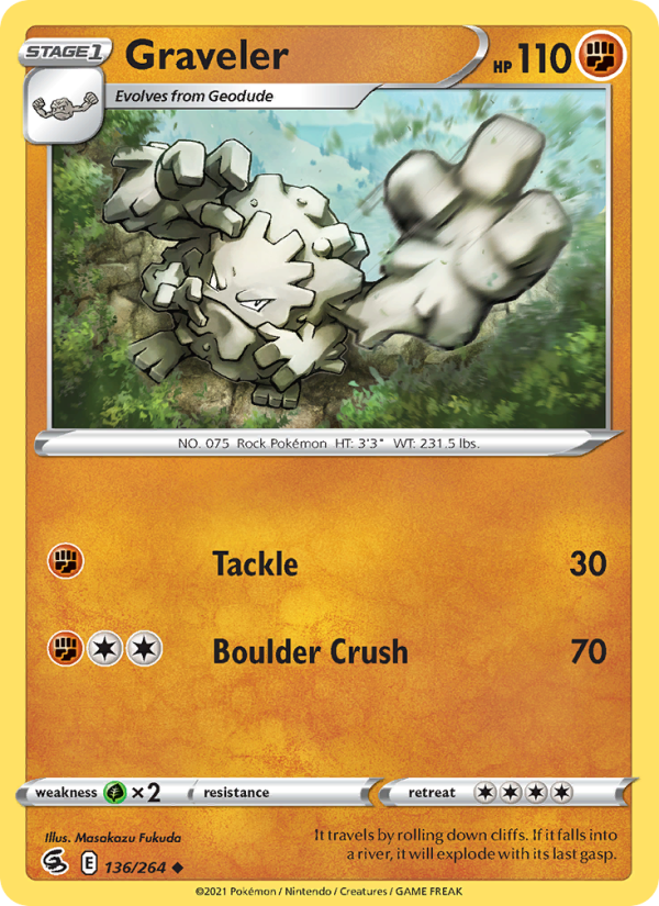 Graveler (136/264) Reverse Holo card image