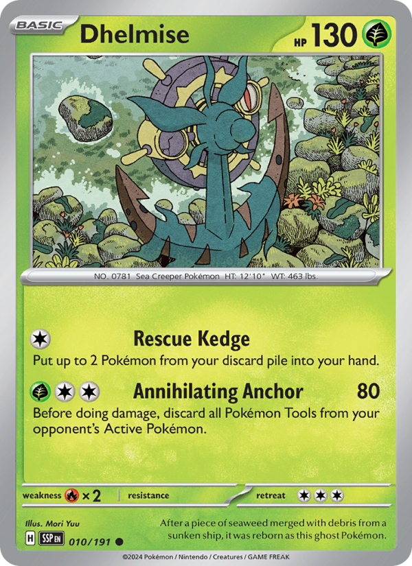 Dhelmise (010/191) Reverse Holo card image