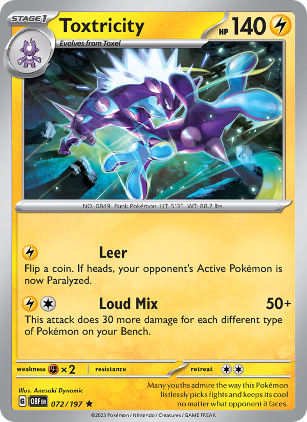 Toxtricity (072/197) Reverse Holo card image