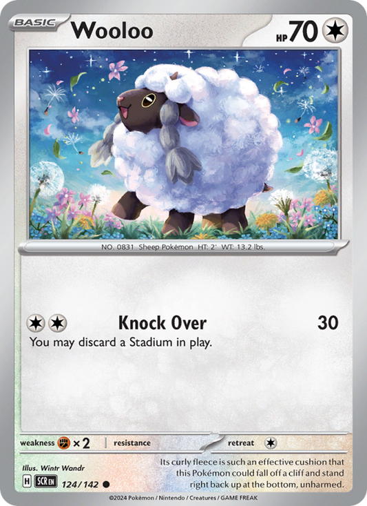 Wooloo (124/142) Reverse Holo card image
