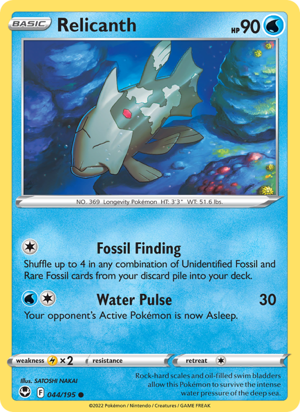 Relicanth (044/195) Reverse Holo card image
