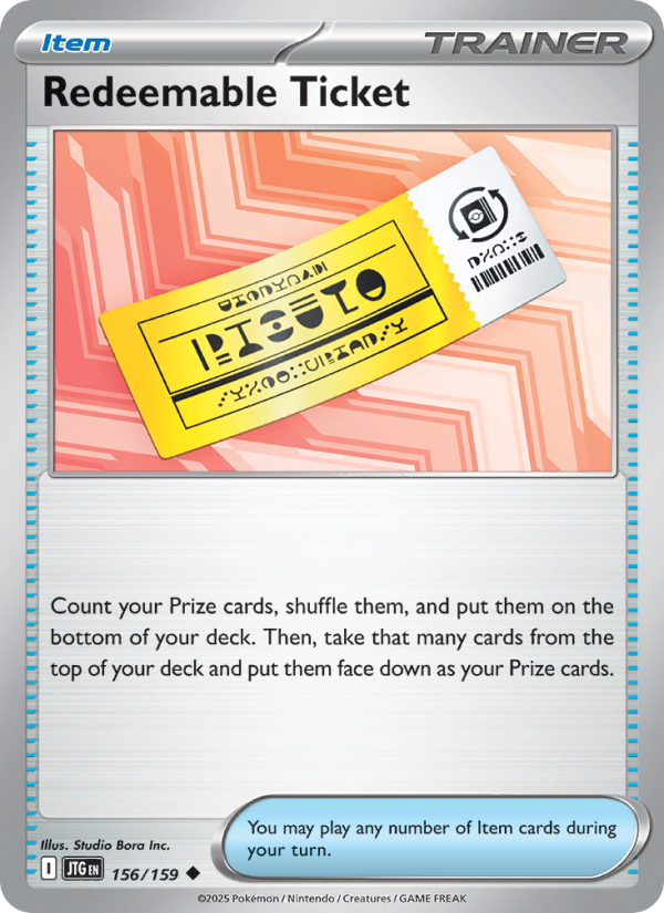 Redeemable Ticket (156/159) Reverse Holo card image