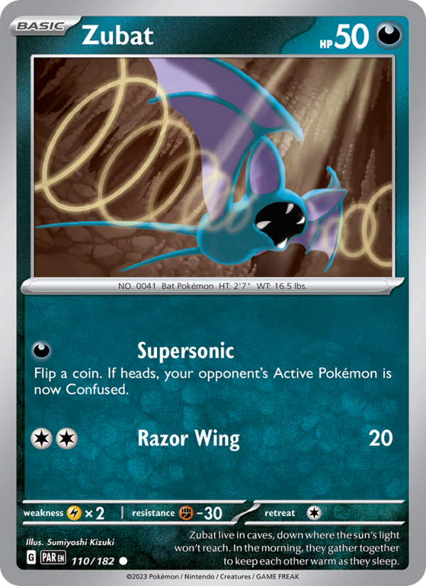 Zubat (110/182) Reverse Holo card image