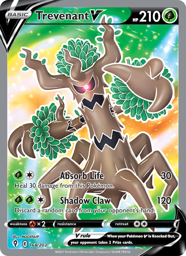 Trevenant V (168/203) Holographic card image