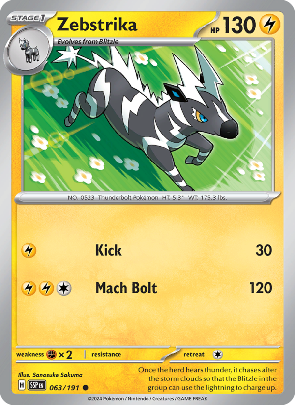 Zebstrika (063/191) Reverse Holo card image