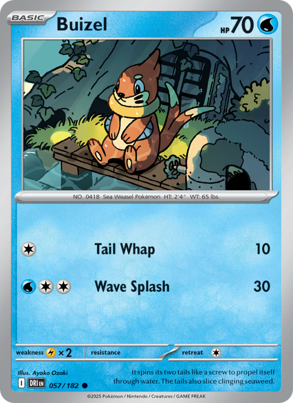 Buizel (057/182) Reverse Holo card image