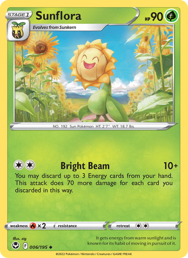 Sunflora (006/195) Reverse Holo card image