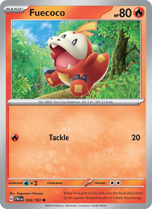 Fuecoco (034/193) Reverse Holo card image