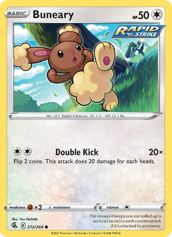 Buneary (212/264) Reverse Holo card image