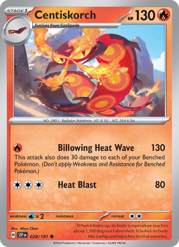 Centiskorch (028/191) Reverse Holo card image