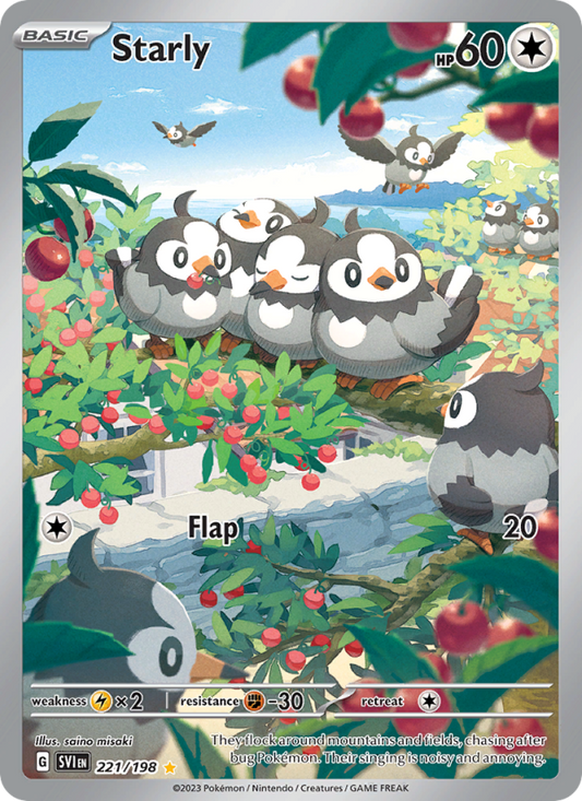 Starly (221/198) Holographic card image