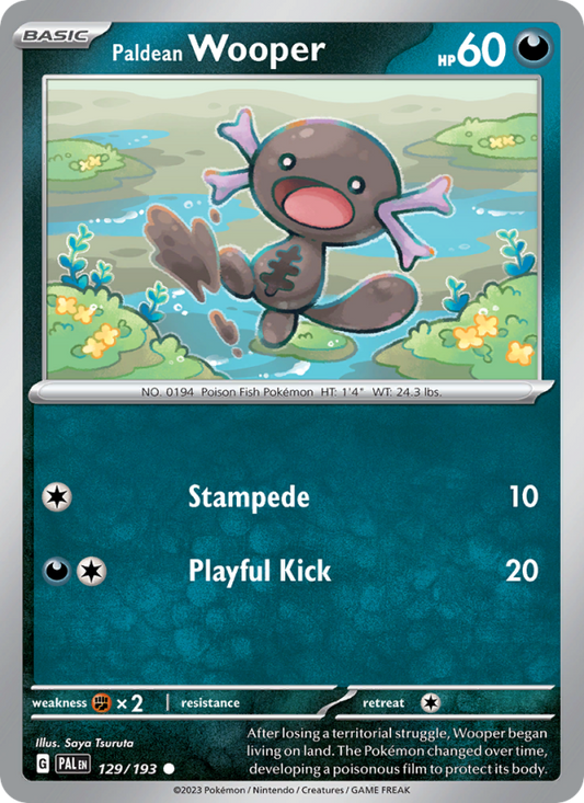 Paldean Wooper (129/193) Reverse Holo card image