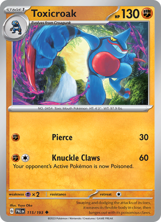 Toxicroak (115/193) Reverse Holo card image