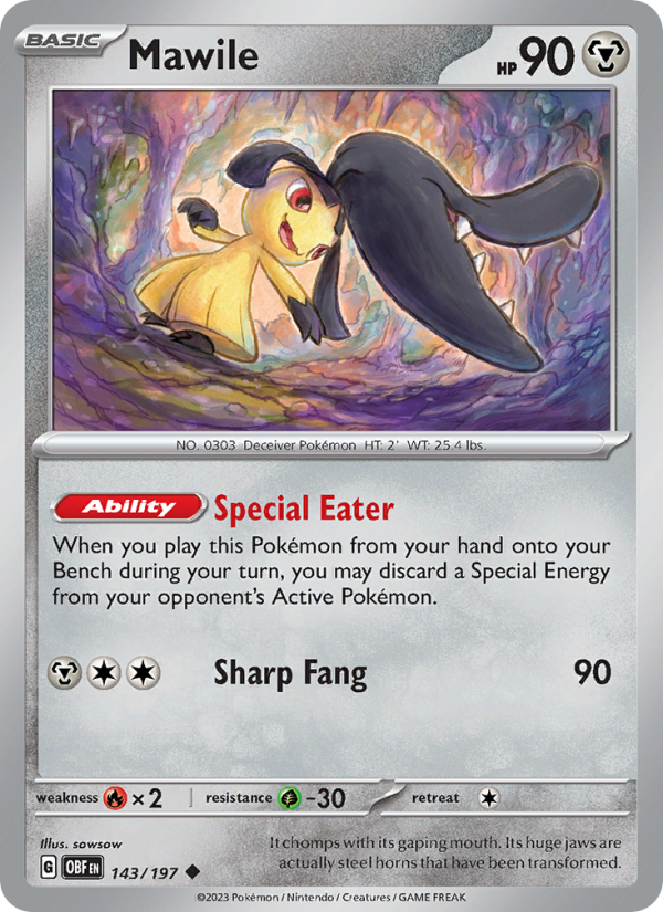 Mawile (143/197) Reverse Holo card image