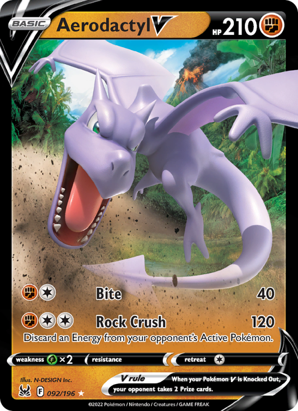 Aerodactyl V (092/196) Holographic card image