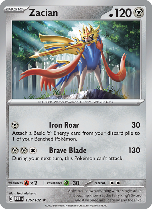 Zacian (136/182) Holographic card image