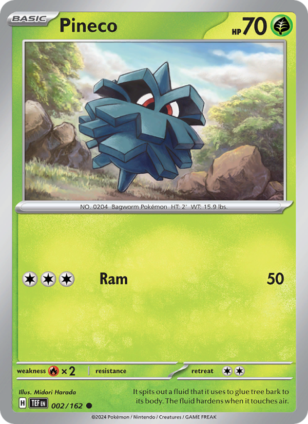 Pineco (002/162) Reverse Holo card image