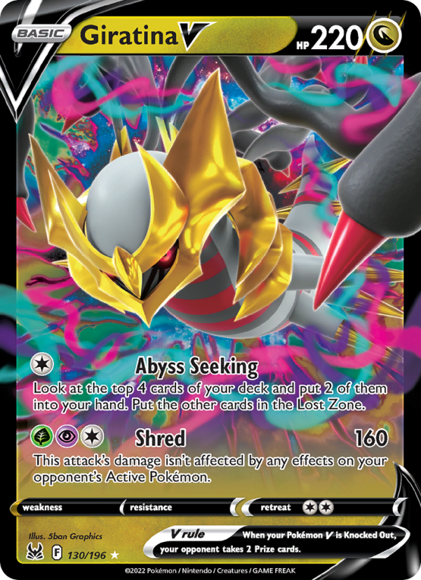 Giratina V (130/196) Holographic card image