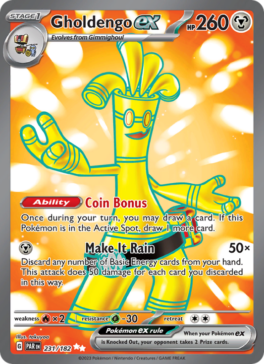 Gholdengo ex (231/182) Holographic card image