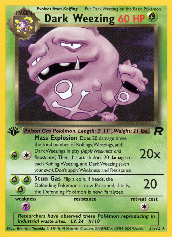 Dark Weezing (031/82) Reverse Holo card image