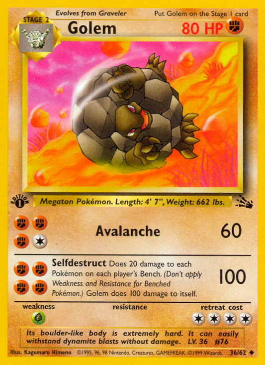 Golem (036/62) Reverse Holo card image