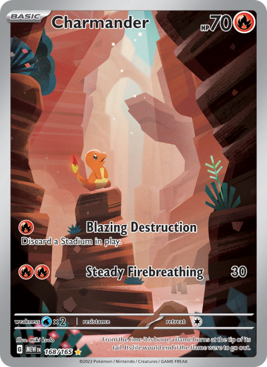 Charmander (168/165) Holographic card image